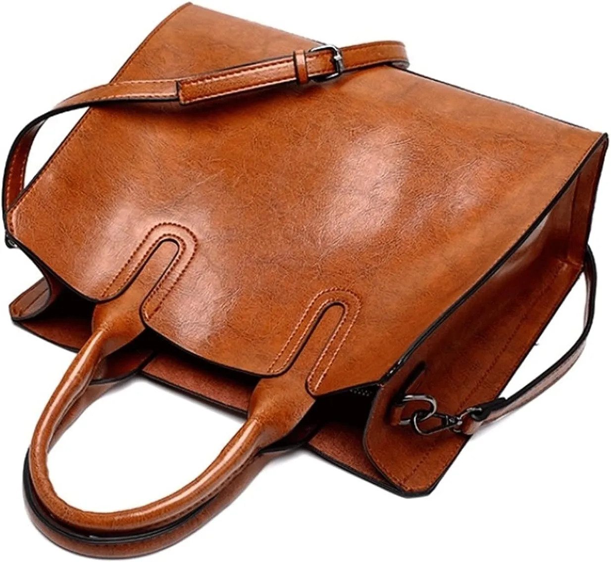 Women's Handbags Women Leather Bags Women's Vintage Handbag Casual Female Bag Tote Ladies Shoulder Bag Large Messenger Bag(Green)