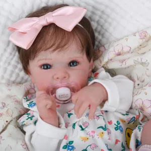 WOOROY Realistic Reborn Baby Dolls - 20 Inch Newborn Baby Girl Lifelike Handmade Real Life Soft Body with Gift for Kids Age 3 