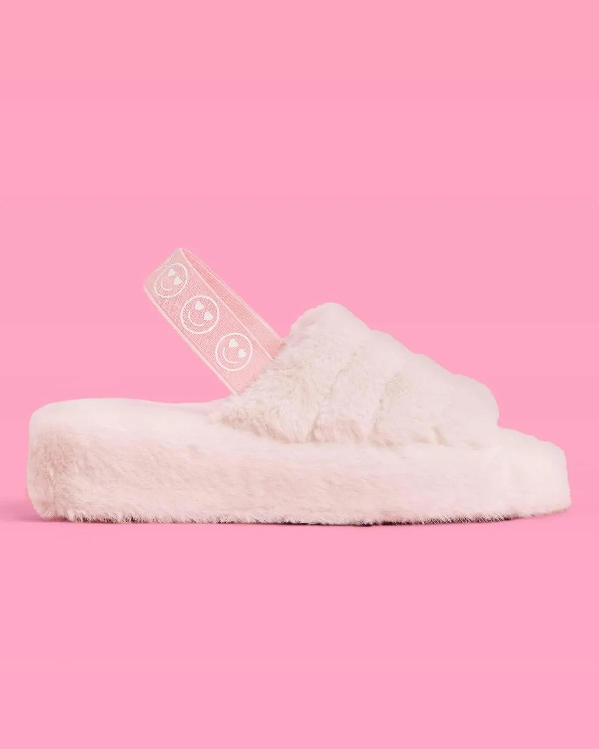 xo, Fetti Smile Strap Slippers, White Fur, Bachelorette Party Decorations, Birthday Sandals, Bridesmaid Gift, Birthday Party Favor
