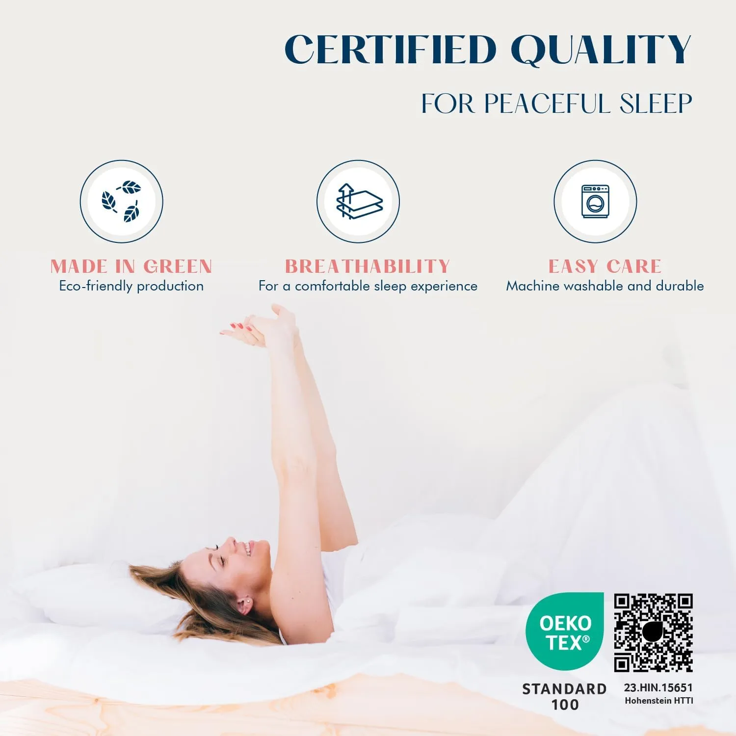 XOOX Linen 100% Cotton Bed Sheets Queen Sheet Set - 500 Thread Count Sheets Queen Size 4 PC Set (Blush), Soft, Cooling, Hotel-Quality 16" Deep Pocket Sateen Cotton Bedsheet for Hot Sleepers