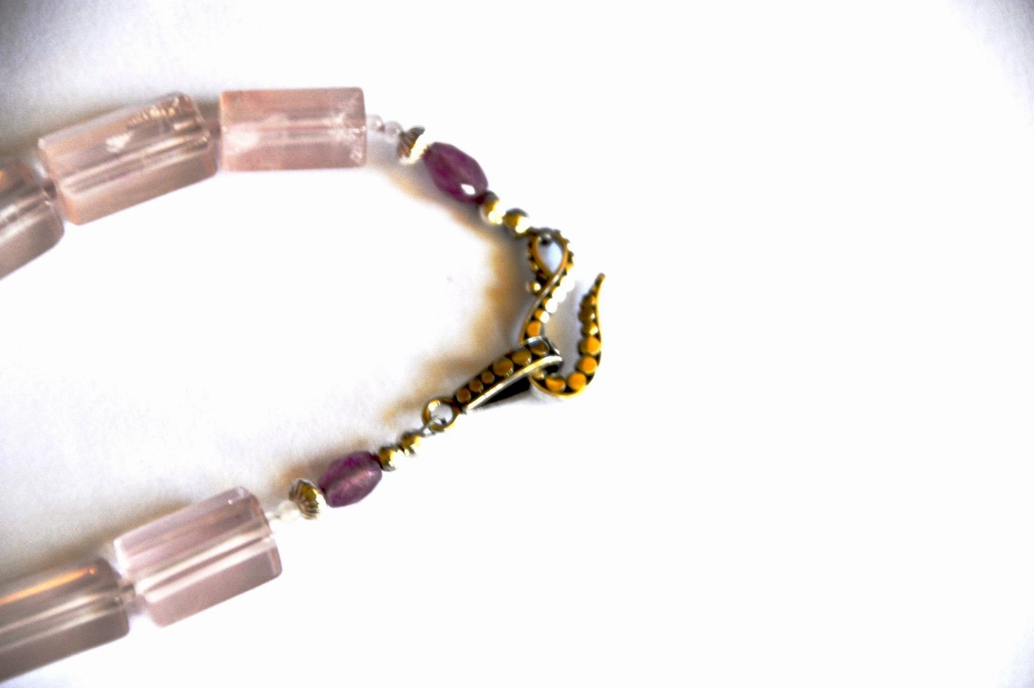 You Make me Blush Rose Quartz Necklace